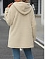 economico Cappotti Invernali-Per donna Giacca in pile Cappotto teddy Giacca con cappuccio Tenere al caldo Traspirante Cerniera Tasche In pile Informale Liscio Da mare Strada Da tutti i giorni Per uscire Cerniera Standard Felpa