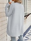 voordelige Open Voor Cardigan-Dames Trui Vest Dagelijks Casual Effen Kleur Open voorzijde Gebreid Lange mouw Lange tops breien Huis Werk Khaki Lichtgrijs Herfst Winter