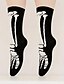 abordables chaussettes pour hommes-Homme 5 paires Paquets multiples Chaussettes Chaussettes décontractées Noir Couleur Halloween Crânes Sport &amp; Loisir du quotidien Vacances Basique Moyen Automne hiver Mode Décontractées