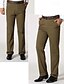 abordables Delgado-Hombre pantalones de traje Pantalones Chinos Botones Bolsillo Pierna recta Plano Comodidad Formal Fiesta Trabajo Moda Estilo clásico Negro Verde Oscuro Microelástico