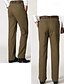 abordables Delgado-Hombre pantalones de traje Pantalones Chinos Botones Bolsillo Pierna recta Plano Comodidad Formal Fiesta Trabajo Moda Estilo clásico Negro Verde Oscuro Microelástico