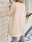 voordelige Open Voor Cardigan-Dames Trui Vest Dagelijks Casual Effen Kleur Open voorzijde Gebreid Lange mouw Lange tops breien Huis Werk Khaki Lichtgrijs Herfst Winter