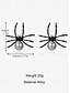 cheap Halloween Accessories-Halloween Spider Earrings with Pearl Accent - Statement Gothic Jewelry for Cosplay, Costume Parties, and Halloween Events