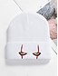 cheap Halloween Accessories-Horror Eye Embroidered Beanie Hat - Scary Halloween Knit Cap for Cosplay and Cold Weather