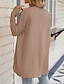 voordelige Open Voor Cardigan-Dames Trui Vest Dagelijks Casual Effen Kleur Open voorzijde Gebreid Lange mouw Lange tops breien Huis Werk Khaki Lichtgrijs Herfst Winter