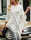 abordables Boleros y capas-Mujer Capa Moda Diario Geométrico Escote en Pico Con Cuentas Borlas Sin Mangas Tops regulares Tejer Formal Exterior Fiesta Blanco Rojo Otoño Invierno