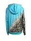 levne Mikiny a mikiny-Dámské Mikina s kapucí Polyester Leopard ulice Na den Kapsy Tisk Na běžné nošení Mikina Dlouhý rukáv Lehce elastické Podzim Zima