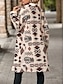 preiswerte Wintermäntel-Damen Fleecejacke Teddy-Mantel warm halten Atmungsaktiv Knopf Tasche Innenfutter aus Fleece Vintage Brautkleider schlicht Geometrisch Urlaub Strasse Freizeitskleidung Ausgehen Einreihiger Verschluss