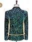 cheap Party Blazer-Men&#039;s Blazer Jacket Tuxedo Party Sparkle Sequin Polka Dot Blazer Black White Green Standard Fit Single Breasted One-button
