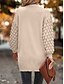 baratos Cardigãs e agasalhos-Mulheres Suéter Carregam Casual Macia Cor imaculada Estriado Abertura Frontal Bolsos Tricotado Manga Longa Tops regulares Tricotar Ao ar livre Diário Final de semana Rosa Marron Outono Inverno