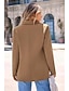 voordelige Blazers &amp; Kostuums-Dames Blazer nappi Effen Kleur Casual / Dagelijks Eenvoudig Normale pasvorm bovenkleding Lange mouw Winter Zwart S