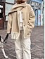 abordables Manteaux Trench-Manteau d&#039;hiver Femme Extérieur Plein Air Usage quotidien mode Décontractées Franges Avec poches Normal Manteau Noir Blanche Kaki Automne Hiver Boutonnage Simple Ras du cou Standard S M L XL