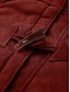 voordelige Casual Parka-Dames Winterjas Teddy jas Buiten Straat Alledaagse kleding Herfst Winter Lang jas Normale pasvorm Thermisch Warm Ademend Stijlvol Casual Jacks Lange mouw Effen Met zakken Wijn Khaki Grijs