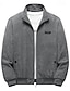 abordables Chaquetas y abrigos de hombre-Hombre Chaqueta de Invierno Chaqueta de Pana Chaqueta de lana Chaqueta casual Diario Vacaciones Mantiene abrigado Bolsillo Vellón Otoño invierno Plano Moda Ropa de calle Escote Chino Regular Negro