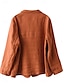 voordelige Blazers &amp; Kostuums-Dames Blazer Werk nappi Effen Kleur Ademend OL-stijl Normale pasvorm bovenkleding Lange mouw Herfst Oranje M