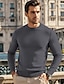 cheap Men&#039;s Pullover Sweater-Men&#039;s Wool Sweater Pullover Sweater Jumper Cashmere Cashmere Sweater Knit Sweater Ribbed Knit Regular Knitted Plain Crew Neck Fashion Casual Daily Wear Date Clothing Apparel Fall &amp; Winter Black Blue