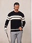 abordables Hauts-Homme Chandail Noir Vert Véronèse manche longue Top Tenue de golf Vêtements Tenues Porter des vêtements