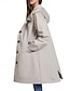 abordables Abrigos Trench-Mujer Chaqueta casual Gabardina Exterior Calle Ropa Cotidiana Otoño Invierno Regular Abrigo Ajuste regular Mantiene abrigado Resistente a la lluvia Transpirable Elegante Casual Chaquetas Manga Larga