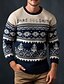economico maglioni stampati da uomo-brutto maglione di natale maglioni stampati da uomo stampa di fiocchi di neve maglia pullover maglione maglieria capodanno maglione all&#039;aperto quotidiano vacanza manica lunga girocollo blu navy blu