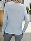 voordelige Grafische patronen en details-Dames Trui Casual Zacht Heldere kleur Geribd Strakke ronde hals Gebreid Lange mouw Normale tops breien Buiten Dagelijks Weekend Zwart Groen Herfst Winter