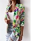 economico Blazer e Completi-Per donna Giacca Ufficio Stampa Floreale Traspirante Stile retrò Standard Capispalla Manica lunga Autunno Rosa M