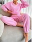 cheap Pajama-setter-Women&#039;s Pajama Set 2 Pieces Print Comfort Home Daily Comfort Warm V Neck Long Sleeve Pullover Pant Spring Fall Home Outfits
