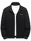 abordables Chaquetas y abrigos de hombre-Hombre Chaqueta de Invierno Chaqueta de Pana Chaqueta de lana Chaqueta casual Diario Vacaciones Mantiene abrigado Bolsillo Vellón Otoño invierno Plano Moda Ropa de calle Escote Chino Regular Negro