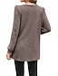 billiga Texturerade toppar-Dam T-shirt Slät Mode Modern Ledigt Långärmad Rund hals Vanliga toppar Dagligen Helgen Ficka Armégrön Brun Grå Höst Vinter