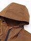 baratos jaqueta esportiva-Homens Jaqueta Softshell Jaqueta de Transição Para Noite Prova-de-Água Bolsos Todas as Estações Tecido Ao ar livre Com Capuz Padrão Preto Branco Roxo Verde Café Casaco