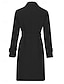 economico Cappotti Trench-Per donna Cappotto Esterno Strada Da tutti i giorni Autunno Inverno Standard Cappotto Standard Tenere al caldo Traspirante Moda Informale Giacca Manica lunga Liscio Con tasche Nero Verde militare