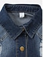 abordables Vestes-Veste Jean Femme Extérieur Plein Air Usage quotidien mode Décontractées Avec poches Normal Manteau Bleu Ciel Noir bleu marine Automne Hiver Boutonnage Simple Col rabattu Standard S M L XL 2XL
