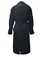 halpa Trench Coats-Naisten Rento takki Työ nappi Yhtenäinen väri Tuulenkestävä Muoti Loose Fit Päällysvaatteet Pitkähihainen Syksy Musta S