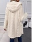 preiswerte Puffers &amp; Parka-Damen Fleecejacke Teddy-Mantel Hoodie Jacke warm halten Atmungsaktiv Zip Tasche Innenfutter aus Fleece Brautkleider schlicht Glatt Urlaub Strasse Freizeitskleidung Ausgehen Einreihiger Verschluss