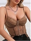 dámské společenské oblečení čisté barevné korzety karnevalový večírek valentýn prodyšné popruhy krajka bez rukávů bez zad prsní vycpávky léto jaro domácí oblečení levne Korzety-dámské společenské oblečení čisté barevné korzety karnevalový večírek valentýn prodyšné popruhy krajka bez rukávů bez zad prsní vycpávky léto jaro domácí oblečení