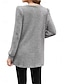 billiga Texturerade toppar-Dam T-shirt Slät Mode Modern Ledigt Långärmad Rund hals Vanliga toppar Dagligen Helgen Ficka Armégrön Brun Grå Höst Vinter