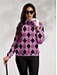 preiswerte Sweatshirt &amp;amp; Oberbekleidung-Damen Pullover Sweatshirt Weiß Rosenrot Hellblau Langarm Shirt Plaid Herbst Winter Damen-Golfkleidung, Kleidung, Outfits, Kleidung