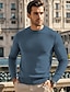 cheap Men&#039;s Pullover Sweater-Men&#039;s Wool Sweater Pullover Sweater Jumper Cashmere Cashmere Sweater Knit Sweater Ribbed Knit Regular Knitted Plain Crew Neck Fashion Casual Daily Wear Date Clothing Apparel Fall &amp; Winter Black Blue