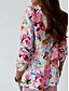 economico Blazer e Completi-Per donna Giacca Ufficio Stampa Floreale Traspirante Stile retrò Standard Capispalla Manica lunga Autunno Rosa M