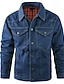 billige Denimjakker-Herre Trucker jakke Skjorte jakke Denimjakker Knap Vinter Forår &amp; Vinter Årgang vestlig stil Sort Brun Grøn Mørkeblå Lyseblå Jakker