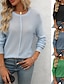 voordelige Grafische patronen en details-Dames Trui Casual Zacht Heldere kleur Geribd Strakke ronde hals Gebreid Lange mouw Normale tops breien Buiten Dagelijks Weekend Zwart Groen Herfst Winter