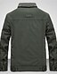billige Cargo jakker-Herre Vinterjakke Fleece jakke Casual jakke Daglig Ferierejse Hold Varm Lomme Fleece Efterår vinter Vanlig Mode Gade Knaphul Normal Kakifarvet militærgrøn Mørkeblå Jakker