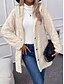 preiswerte Puffers &amp; Parka-Damen Fleecejacke Teddy-Mantel Hoodie Jacke warm halten Atmungsaktiv Zip Tasche Innenfutter aus Fleece Brautkleider schlicht Glatt Urlaub Strasse Freizeitskleidung Ausgehen Einreihiger Verschluss
