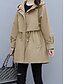 abordables Manteaux Trench-Manteau Femme Extérieur Plein Air Usage quotidien mode Décontractées Avec poches Normal Manteau Noir Vert Véronèse Bleu Automne Hiver Boutonnage Simple Col rabattu Standard M L XL 2XL