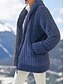 preiswerte Sherpa-Jacken-Damen Fleecejacke Teddy-Mantel Hoodie Jacke warm halten Atmungsaktiv Zip Tasche Innenfutter aus Fleece Brautkleider schlicht Glatt Urlaub Strasse Freizeitskleidung Ausgehen Reisverschluss Standard