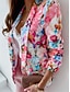 economico Blazer e Completi-Per donna Giacca Ufficio Stampa Floreale Traspirante Stile retrò Standard Capispalla Manica lunga Autunno Rosa M