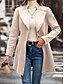 abordables Manteaux d&#039;Hiver-Manteau d&#039;hiver Femme Extérieur Plein Air Usage quotidien mode Décontractées Avec poches Normal Manteau Noir Abricot Café Automne Hiver Boutonnage Simple Col rabattu Standard S M L XL