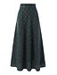 billige Formelle nederdele-kvinders nederdel a line maxi nederdele lommeprint plaid gade daglig vinter mode afslappet sort rød grøn
