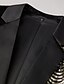 رخيصةأون بليزر الحفلة-رجالي جاكيت بليزر 燕尾服 حفلة مضيئ مخطط Blazer أحمر أزرق ذهبي قياس أساسي ستاندرد Single Breasted One-button