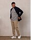 abordables Hauts-Homme Pull Cardigan Noir Gris foncé Beige manche longue Top Tenue de golf Vêtements Tenues Porter des vêtements