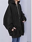 economico giacca con cappuccio-Per donna Giacca con cappuccio Esterno Strada Da tutti i giorni Autunno Inverno Lungo Cappotto Standard Tenere al caldo Traspirante Moda Informale Giacca Manica lunga Liscio Con tasche Zip intera